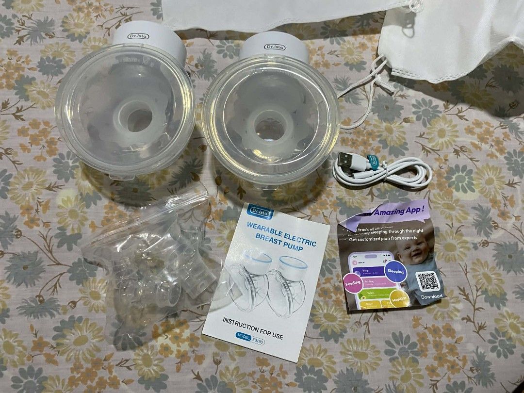 Dr. Isla Wearable Breast Pump (Category: Breastfeeding & Bottle Feeding) located in Lingayen. Submitted by atarico (Listing ID 1416434252, Image 3). Description: only used twice, complete set, no issue/damage.