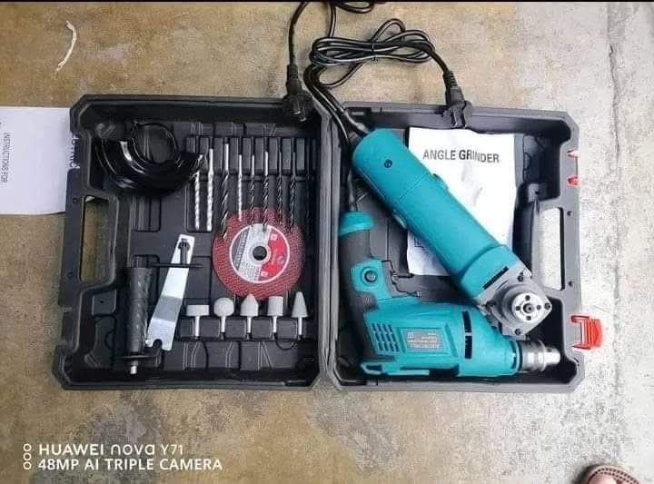 drill and grinder set (Category: Construction Tools & Equipment) located in Manila. Submitted by asstditems (Listing ID 1416488294, Image 1). Description: Same day delivery via Lalamove Location: Manila Mop: Cod/Gcash payment.