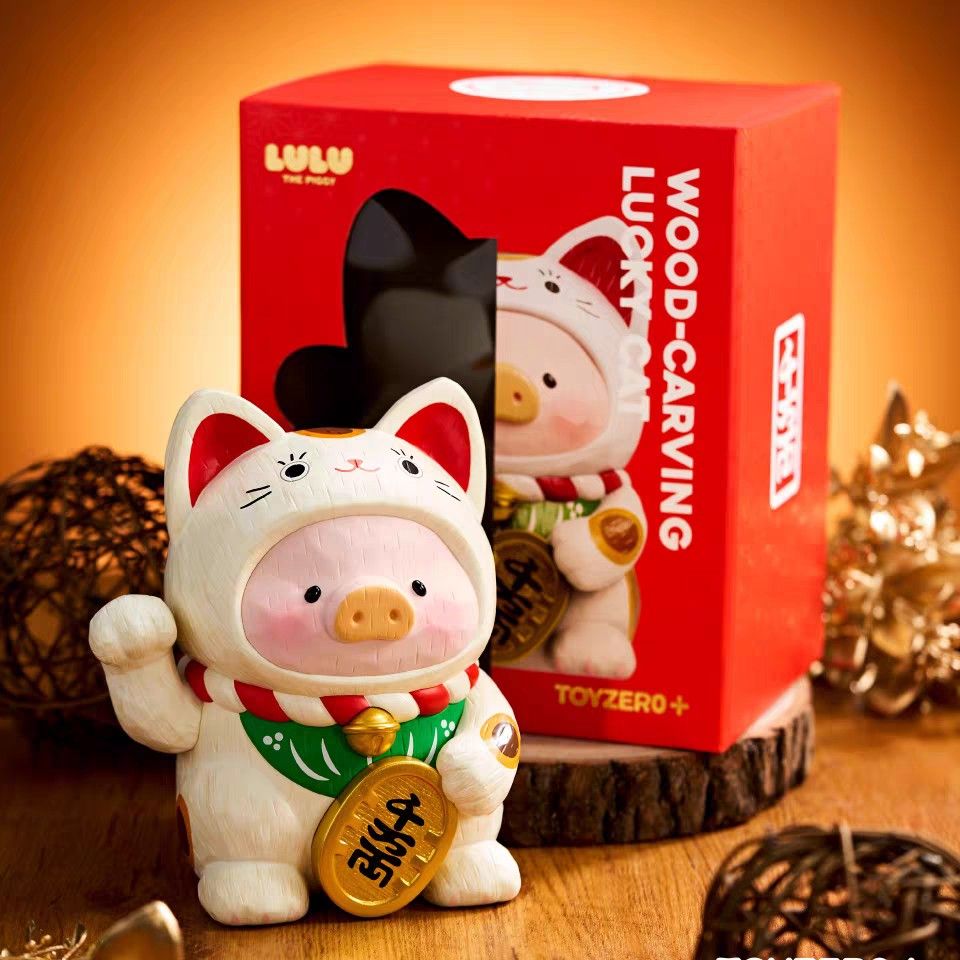 [EXCLUSIVE! TOYZERO+ LULU THE PIGGY] LULU THE PIGGY WOOD CARVING LUCKY ...