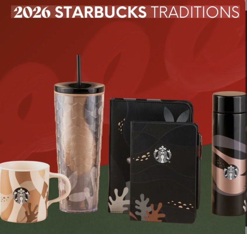 COMPLETED: Starbucks Traditions Gift Card - BGC (Category: Store Credits) located in Manila. Submitted by sofiadonato (Listing ID 1416523262, Image 2). Description: - 18 stamps completed and unclaimed Starbucks Traditions gift cards for sale. - Card 1: Light brown with mermaid design. - Card 2: Black with mermaid design. - Both cards feature the Starbucks logo. - Part of the 2026 Traditions collection. MOP: Gcash, BPI, Maya Meet-Up: BGC Central S
