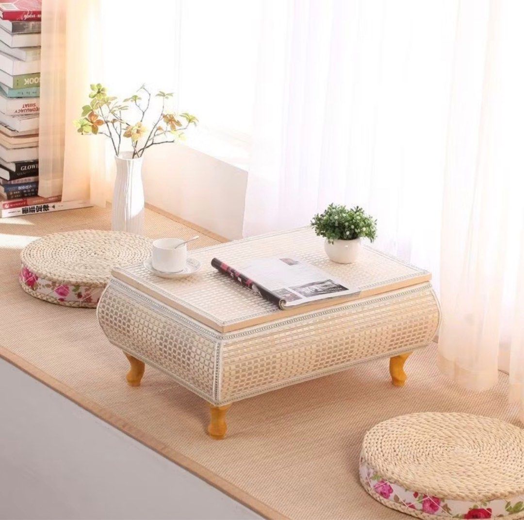 Low Tea Table Set Japanese Tatami Coffee Table | Low Tea Table | Floor Sitting Table ...