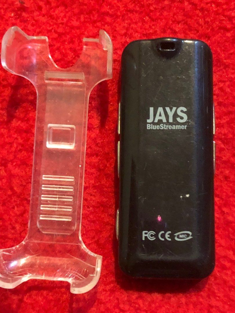 Jays Blue streamer - bluetooth receiver untested (Category: Portable Audio Accessories) located in Quezon City. Submitted by markgolveo (Listing ID 1416541890, Image 2). Description: Jays Blue streamer - bluetooth receiver untested Untested missing power adapter.