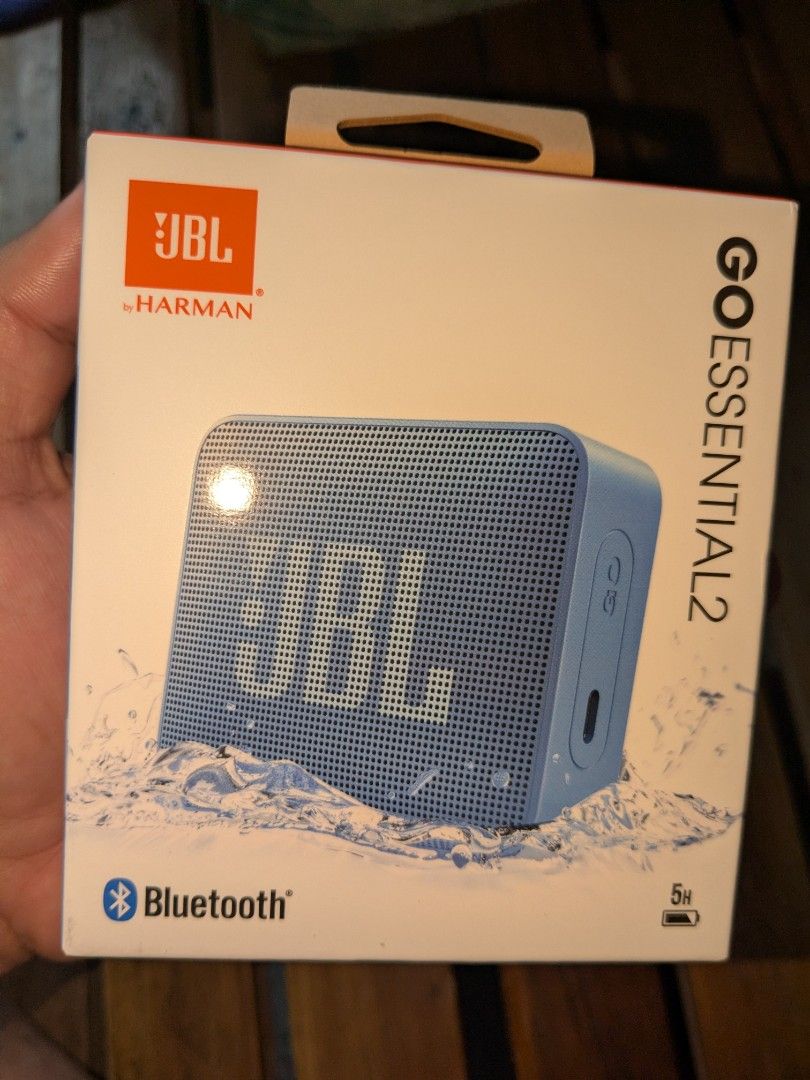 JBL Go Essential 2 (Category: Soundbars, Speakers & Amplifiers) located in Manila. Submitted by cedsenterprises (Listing ID 1416437735, Image 1). Description: Brand new price ₱2,500 Selling price only ₱1, 750.