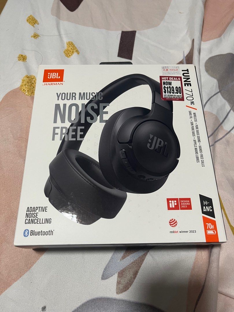 JBL Tune 770NC Wireless Noise Cancelling Headphones, Audio, Headphones ...