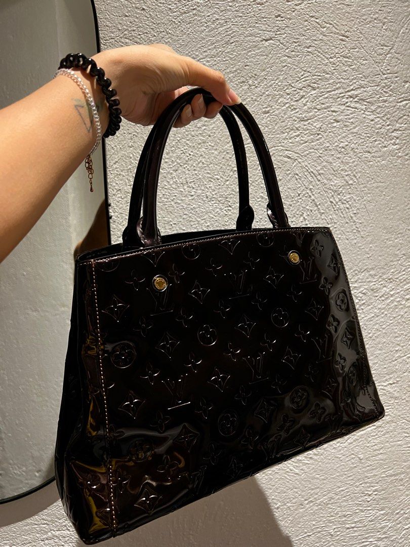 Louis Vuitton Montaigne MM Patent Leather (Category: Luxury Bags & Wallets) located in Quezon City. Submitted by ellastore (Listing ID 1416497461, Image 3). Description: Coded Good used condition What you see is what you get N0t guaranteed .