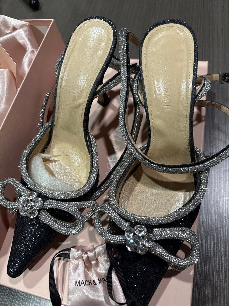 Mach & mach crystal- embellished double bow glitter pumps (Category: Heels) located in Makati City. Submitted by misstakes27 (Listing ID 1416460282, Image 2). Description: .