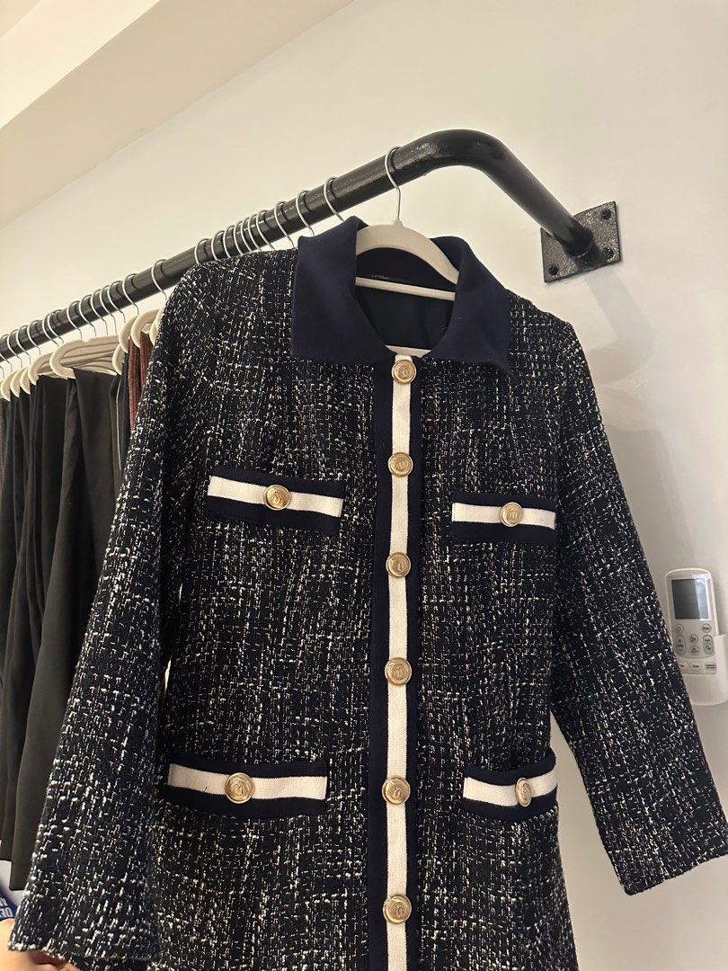 Maje reniga tweed dress (Category: Dresses) located in Davao. Submitted by quickootd (Listing ID 1416501937, Image 2). Description: Xs-S authentic maje tweed dress super pretty and elegant.