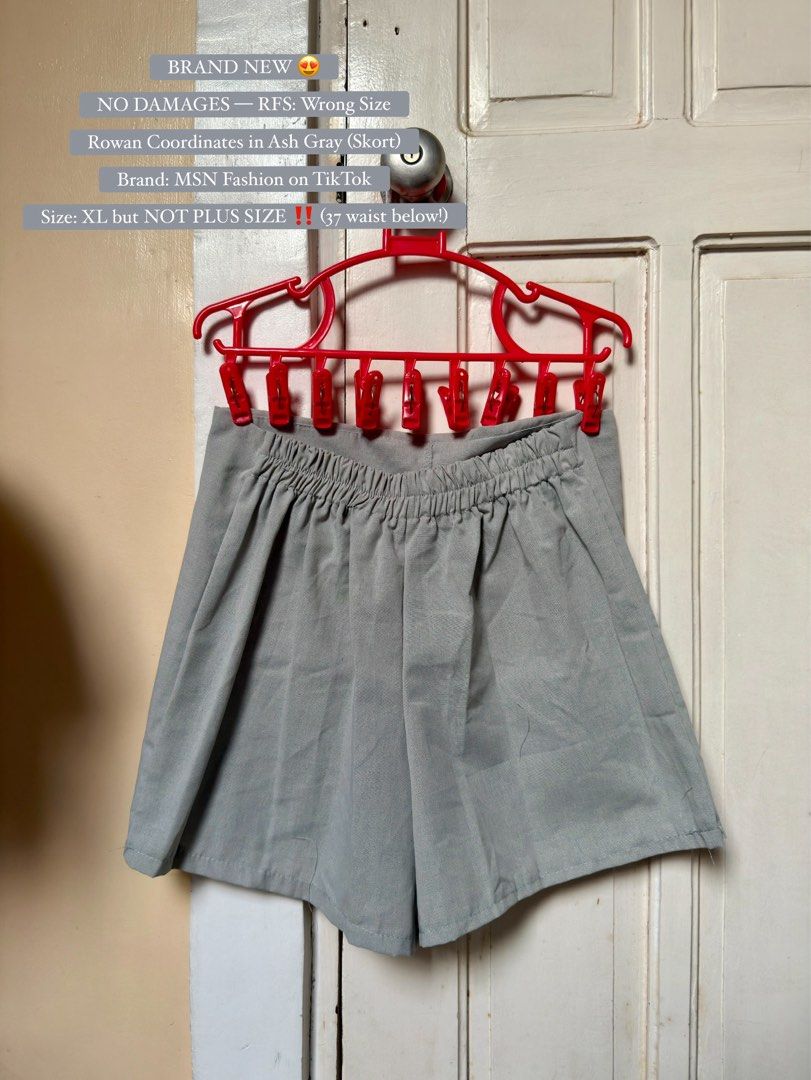 MSN Fasion Rowan Coordinates (XL — NOT PLUS SIZE) (Category: Sets or Coordinates) located in Las Pinas. Submitted by iyebelskiii_sellerera (Listing ID 1415914678, Image 3). Description: ROWAN Coords in Ash Gray Brand: MSN Fashion Size: XL — NOT PLUS SIZE (Recommended: 41 bust & 37 waist BELOW!) RFS: Wrong Size ‼️NO DAMAGES‼️.