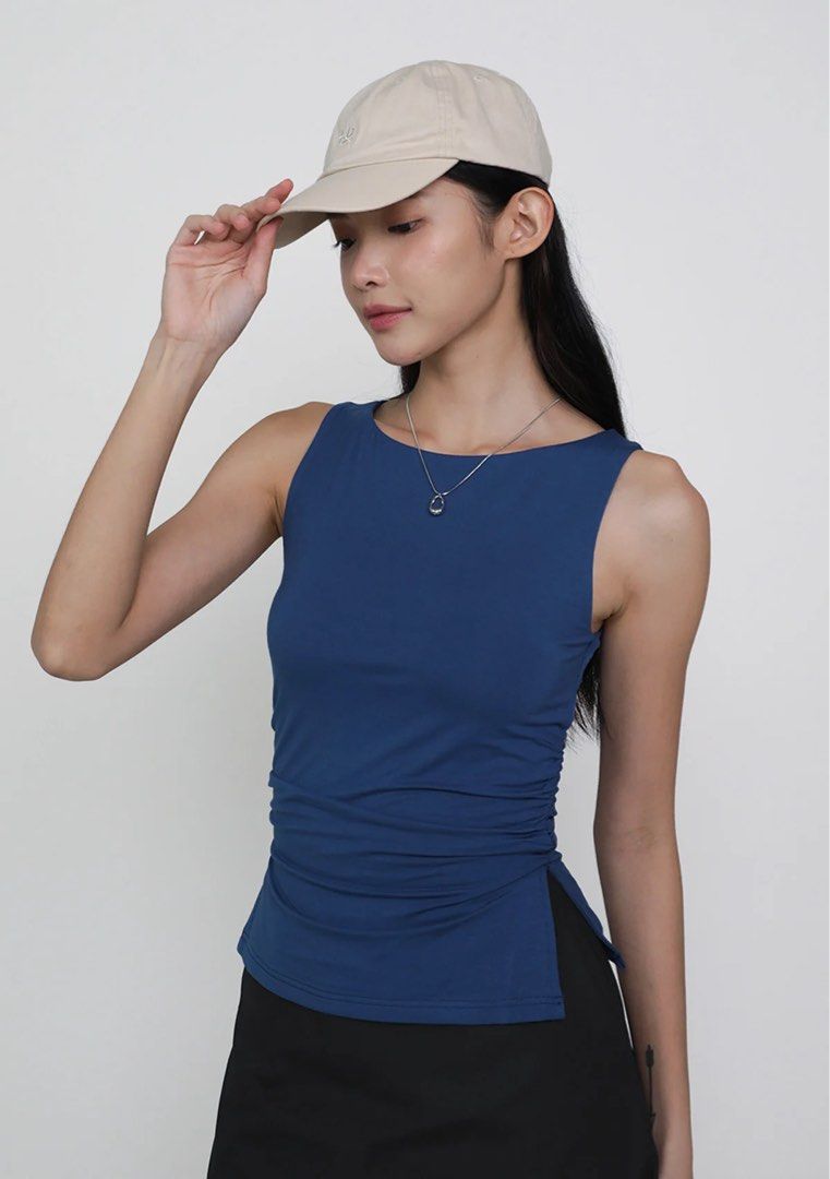 Nova Basic Ruched Top (Category: Sleeveless) located in Singapore. Submitted by cllx_ (Listing ID 1416592395, Image 1). Description: bnwot.