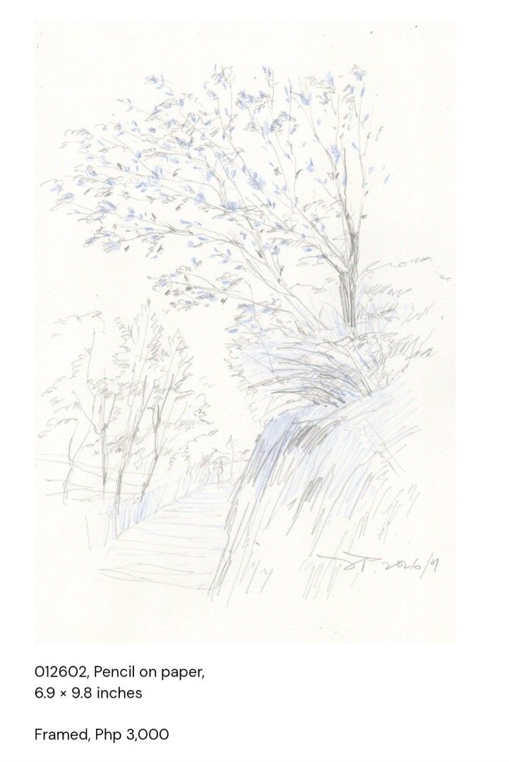 Original art work, framed (Category: Art & Prints) located in Baguio. Submitted by kaipldn (Listing ID 1416579460, Image 1). Description: - Original pencil on paper artwork - Framed - Size: 6.9 x 9.8 inches - Signed and dated, with COA Slightly negotiable. For the purchase of two or more art works, a discount will be applied..