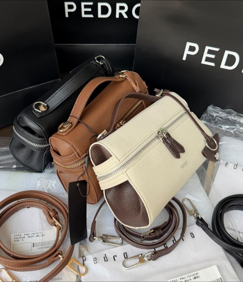 Pedro Alyssa Leather Shoulder Bag (White) (Category: Cross-body Bags) located in Paranaque City. Submitted by classicbuysph (Listing ID 1416621124, Image 2). Description: Pedro Alyssa Leather Shoulder Bag (White) - Brand new and sealed - Mall pull out - add 50 for paperbag - Same day delivery via lalamove. J&T deliveries for outside Metro Manila - Location: Pasig.