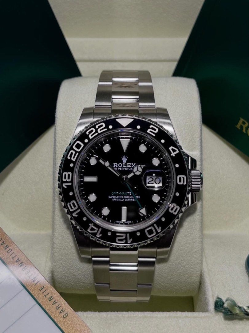 Rolex GMT-Master II Green Arrow | 2017 (Category: Luxury Watches) located in Muntinlupa City. Submitted by carlos_g (Listing ID 1416589406, Image 2). Description: Rolex GMT Master II Green Arrow | 2017 Ref: 116710LN | 40mm Condition: 9.5/10 | Complete Set Location: Meetups available upon request Always open for authentication.