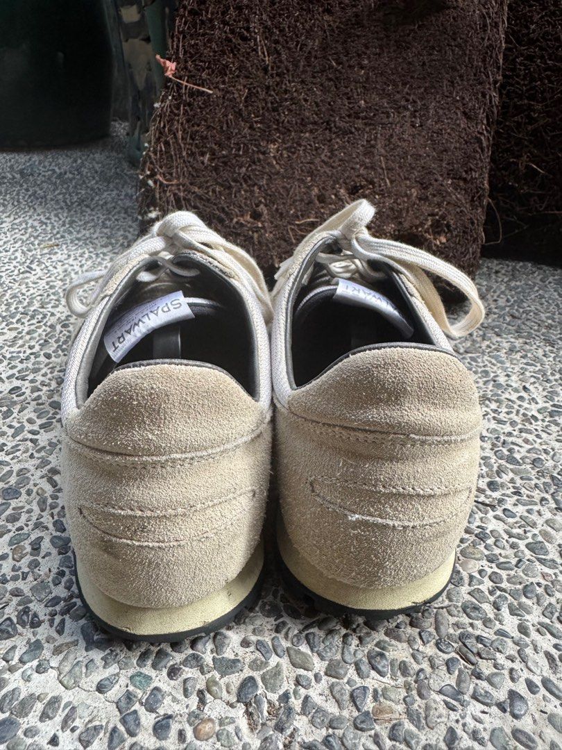 Spalwart Type A Trail Sneakers - Size 41 (Category: Sneakers) located in Paranaque City. Submitted by heritagemnl (Listing ID 1416456777, Image 2). Description: - Spalwart Type A Trail sneakers - Size: 41 - Upper: Beige suede and mesh - Soles: Black, textured for grip - Features: White laces, Spalwart logo on tongue and insole - Includes: Shoe trees.