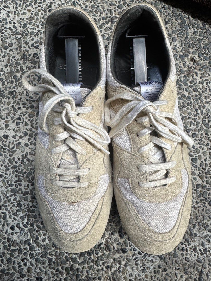 Spalwart Type A Trail Sneakers - Size 41 (Category: Sneakers) located in Paranaque City. Submitted by heritagemnl (Listing ID 1416456777, Image 1). Description: - Spalwart Type A Trail sneakers - Size: 41 - Upper: Beige suede and mesh - Soles: Black, textured for grip - Features: White laces, Spalwart logo on tongue and insole - Includes: Shoe trees.