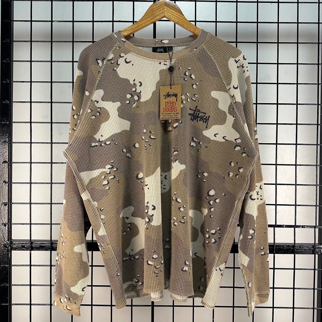 STUSSY BASIC THERMAL WOODLAND CAMO (AUTHENTIC) (Category: Activewear) located in Manila. Submitted by puppyinsane (Listing ID 1416534865, Image 1). Description: Bnew and authentic LARGE LENGTH: 28 WIDTH: 24 .