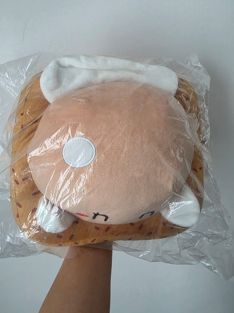 Timezone Sandwich Plushie (Category: Plushies & Soft Toys) located in Manila. Submitted by mapayu (Listing ID 1416443768, Image 3). Description: - Adorable Timezone sandwich plushie! - Sandwich design with a brown bread-like exterior and yellow filling. - Decorated with sprinkles. - Comes in a clear plastic bag..