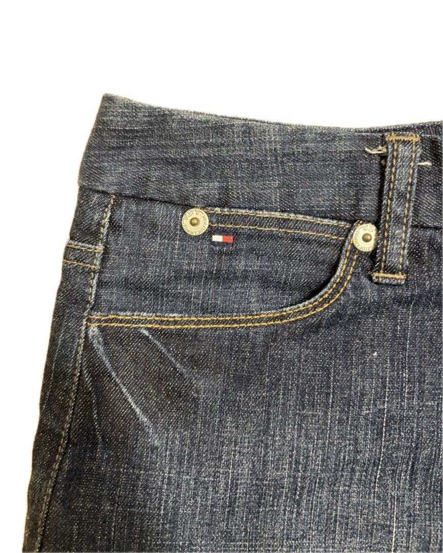 Tommy Hilfiger Denim Skirt (Category: Skirts) located in Manila. Submitted by j_decluttering (Listing ID 1416572363, Image 2). Description: - really nice dark wash in person - can be worn low waisted for size S (i fold it to a shorter length if low waist) - fits XS-M .