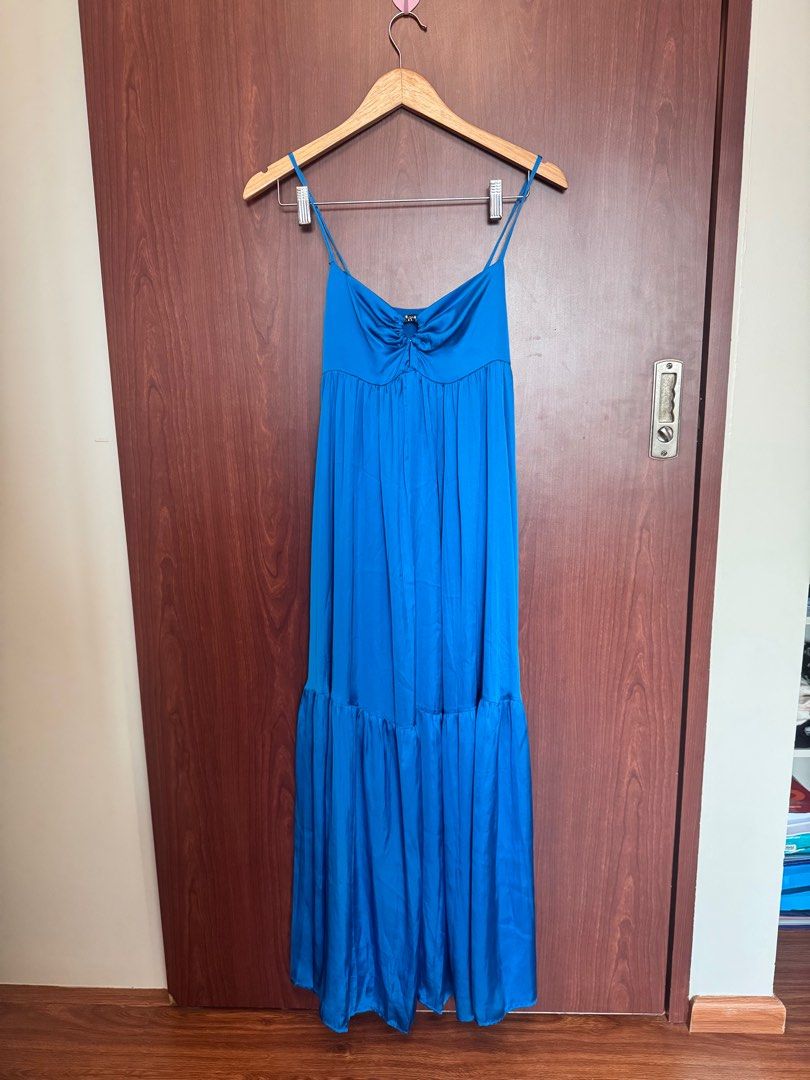 Zara Blue Maxi Dress (Category: Dresses) located in Makati City. Submitted by elle_closetsale (Listing ID 1416545195, Image 2). Description: 👗 last price posted 👗 worn once only! 👗 can send ww pics.