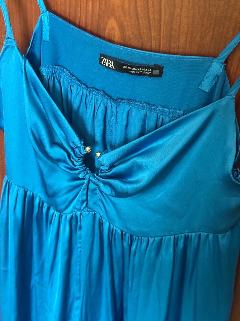 Zara Blue Maxi Dress (Category: Dresses) located in Makati City. Submitted by elle_closetsale (Listing ID 1416545195, Image 3). Description: 👗 last price posted 👗 worn once only! 👗 can send ww pics.