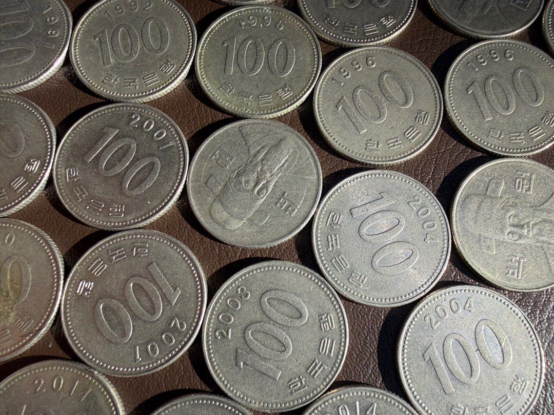 韓國🇰🇷100元硬幣, 興趣及遊戲, 收藏品及紀念品, 錢幣- Carousell