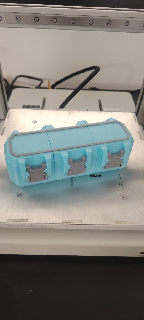Beyblade Case (Category: Storage Boxes & Baskets) located in Quezon City. Submitted by securetechphi (Listing ID 1413183529, Image 3). Description: - 3D-printed storage box - Features three compartments - Available colors: Blue and Pink - Secure closing lid with clasps - Ideal for storing small items - Capacity for Three Beyblades: Securely stores up to three beys of Beyblade X. Suitable for BX, UX, and CX..