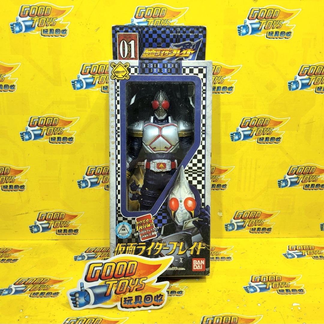 中古已開封 BANDAI RIDER HERO SERIES 01 MASKED RIDER BLADE 幪面超人劍 軟膠公仔, 興趣及遊戲 ...
