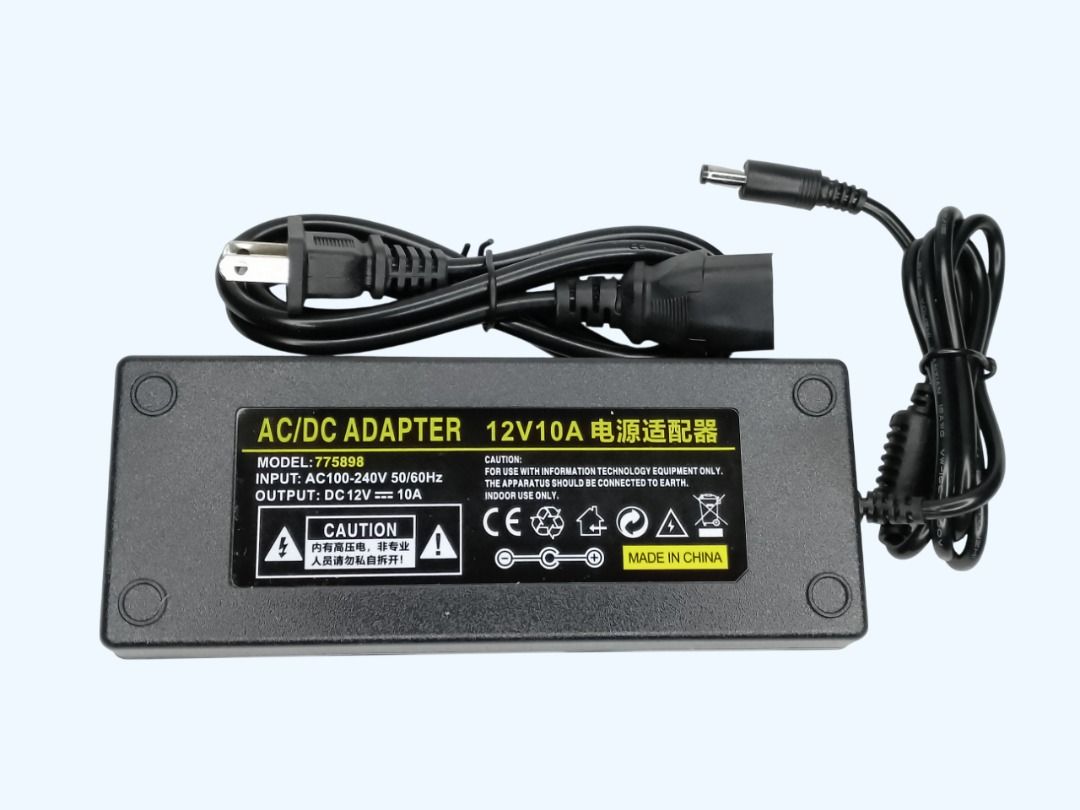 AC/DC POWER SUPPLY ADAPTER 10A 12V FOR CCTV (Category: Electrical, Adaptors & Sockets) located in Quezon City. Submitted by besteinpc (Listing ID 1413067843, Image 2). Description: AC/DC POWER SUPPLY ADAPTER 10A 12V FOR CCTV FEATURES: 👉Input Voltage: 100~240VAC 50/60Hz 👉Plug: US Standard Plug 👉Output: DC 12V 10A 👉DC Tip: 5.5mm x 2.5mm/ 0.2in x 0.1in 👉Cable length: 190cm/74 inch 👉Package Weight: Approx. 600g BENEFITS: 👉Switching Power Suppl