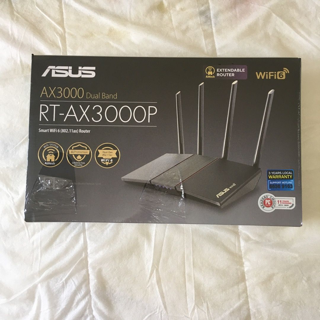 Asus RT-AX3000 router dual band wireless, Computers & Tech, Parts ...