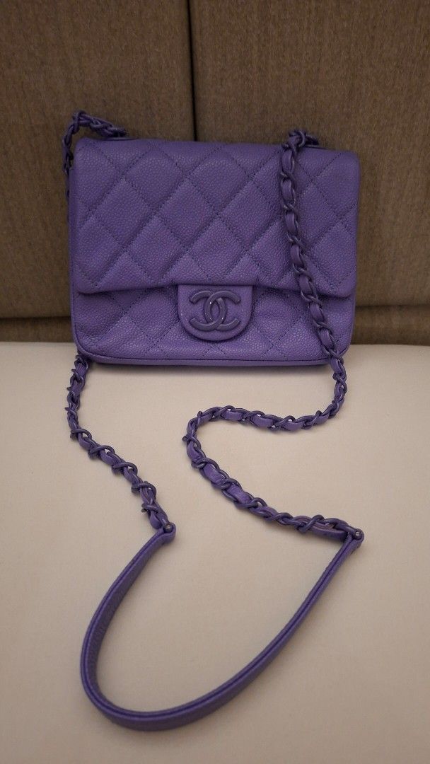 Chanel Leather Crossbody Bag (Category: Luxury Bags & Wallets) located in Quezon City. Submitted by denisebuan.1 (Listing ID 1413179111, Image 1). Description: Chanel timeless cross body bag in purple hardly used like new impulse buy and realized i dont like the color no inclusions.