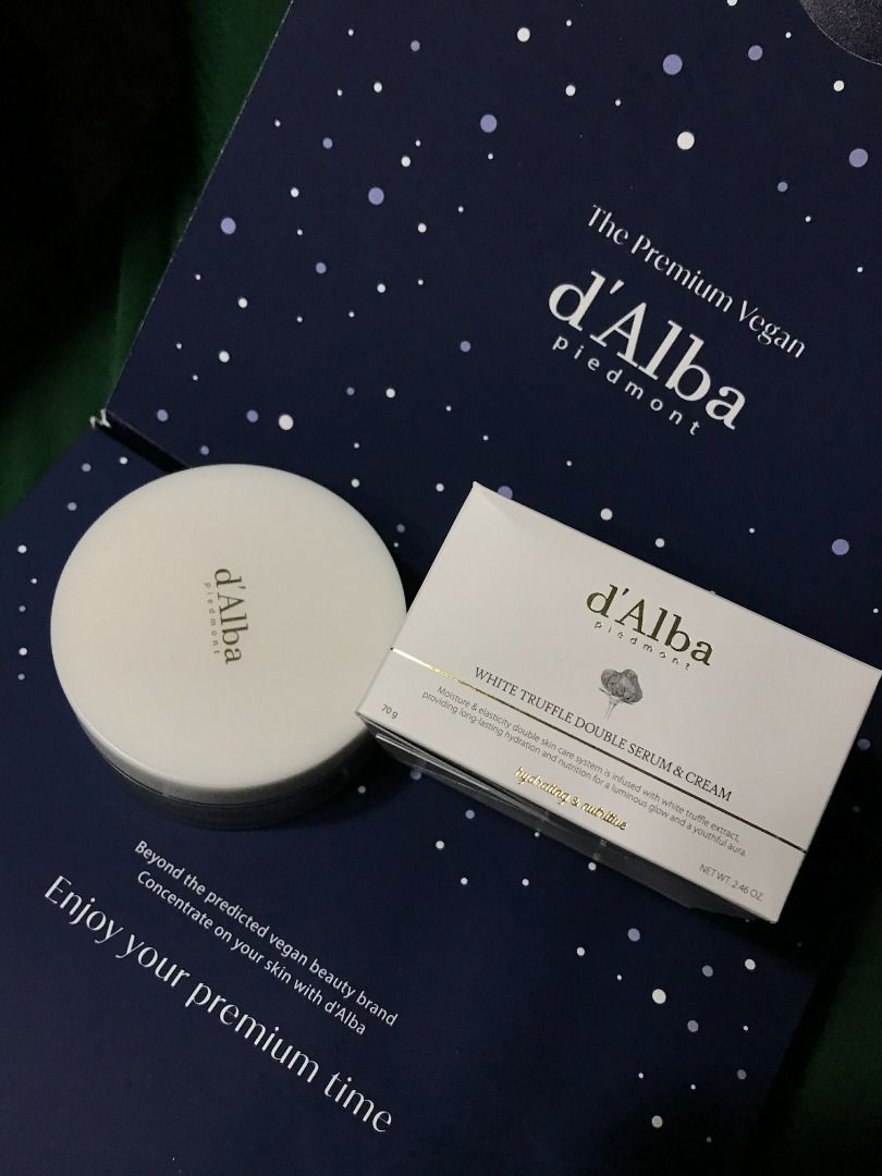 D’Alba Double Serum & Cream 70g (Category: Face Care) located in Paranaque City. Submitted by genxie_ (Listing ID 1413097207, Image 2). Description: D’Alba Double Serum & Cream (70g) A 2-in-1 skincare essential that combines serum and cream in one jar. Helps deeply hydrate, nourish, and improve skin texture while keeping skin soft, smooth, and glowing all day. ✔ Brand new / sealed ✔ Onhand – ready to ship ✔ Original (QR code on box for authentici