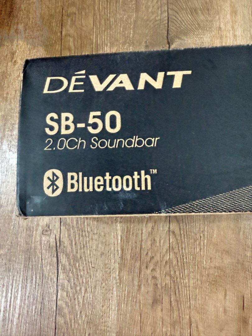 Devant SB-50 2.0Ch Soundbar (Category: Soundbars, Speakers & Amplifiers) located in Quezon City. Submitted by aannnnaa1 (Listing ID 1413144555, Image 1). Description: Devant 2.0 Channel Soundbar Speaker System 50 Watts Built-in Amplifier 3.5mm Stereo output Preset equalizer Bluetooth.