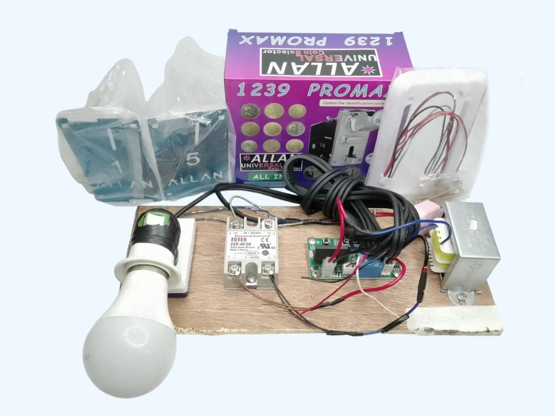 DIY KIT FOAMING MACHINE VENDO PER SECOND TIMER + 40A SSR RELAY with PLYBOARD (Category: Electrical, Adaptors & Sockets) located in Quezon City. Submitted by besteinpc (Listing ID 1413142496, Image 3). Description: DIY KIT FOAMING MACHINE VENDO PER SECOND TIMER + 40A SSR RELAY with PLYBOARD VARIATION: 👉a. PISO (1) COINSLOT 👉b. LIMA (5) COINSLOT 👉c. NON-LED UNIVERSAL COINSLOT 👉d. RGB COLOR UNIVERSAL COINSLOT FEATURES: 👉a. 5-meter wire extensio