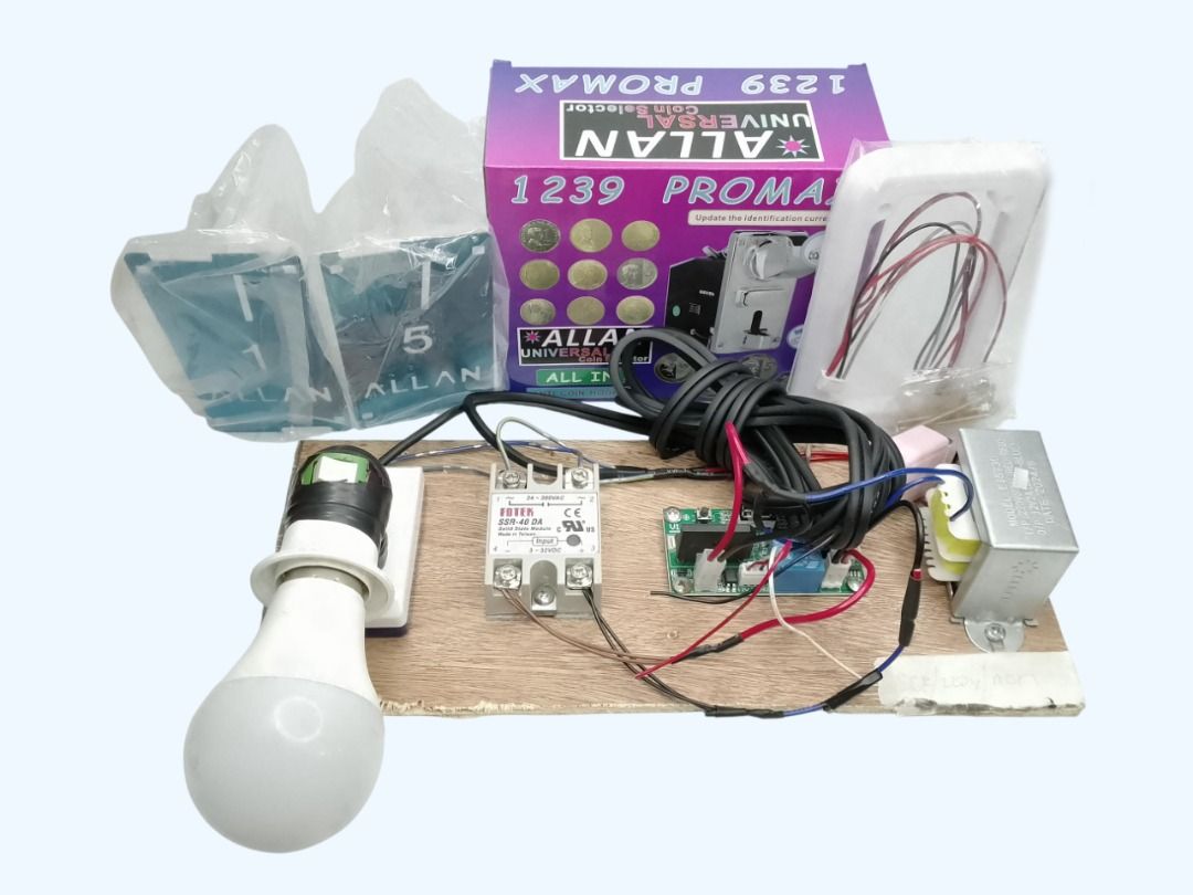 DIY KIT FOAMING MACHINE VENDO PER SECOND TIMER + 40A SSR RELAY with PLYBOARD (Category: Electrical, Adaptors & Sockets) located in Quezon City. Submitted by besteinpc (Listing ID 1413142496, Image 2). Description: DIY KIT FOAMING MACHINE VENDO PER SECOND TIMER + 40A SSR RELAY with PLYBOARD VARIATION: 👉a. PISO (1) COINSLOT 👉b. LIMA (5) COINSLOT 👉c. NON-LED UNIVERSAL COINSLOT 👉d. RGB COLOR UNIVERSAL COINSLOT FEATURES: 👉a. 5-meter wire extensio