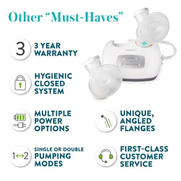 Evenflo Deluxe Advanced Double Electric Breast Pump (Category: Breastfeeding & Bottle Feeding) located in San Pedro. Submitted by gogrannygo70 (Listing ID 1413119325, Image 3). Description: - Evenflo Deluxe Advanced Double Electric Breast Pump - Closed system for hygiene - Multiple power options - Single or double pumping modes - Maximizes milk output - Comfortable and gentle - Quiet and portable - 3-year warranty.