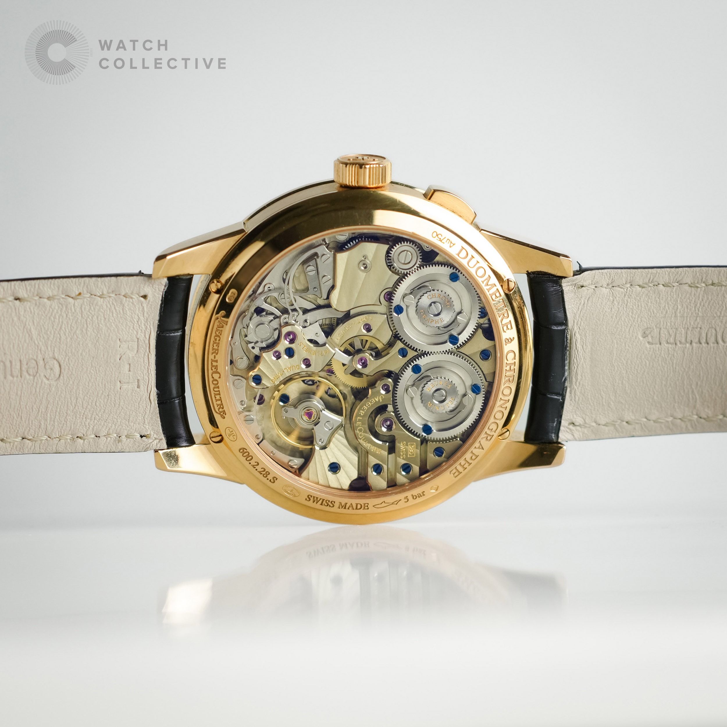 📦FULL SET w LOUPE📝 Jaeger-LeCoultre Duometre 18k Rose Gold manual 42mm Q6012521 (Category: Watches) located in Singapore. Submitted by watchcollective (Listing ID 1413126157, Image 3). Description: Jaeger-LeCoultre Duometre 18k Rose Gold manual 42mm Reference Number: Q6012521 Condition: Lightly Used Comes with: Complete Set Size: 42mm Case Material: 18K Rose Gold Strap Material: Leather Strap Dated: June 2018 SKU: JL-WC45831-0002 --- Pm to reac