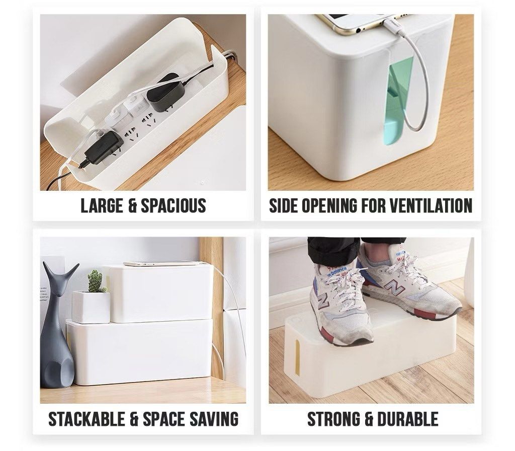 Home & Office Desk Cable Management + Cable Organizer Set (1 Set ...