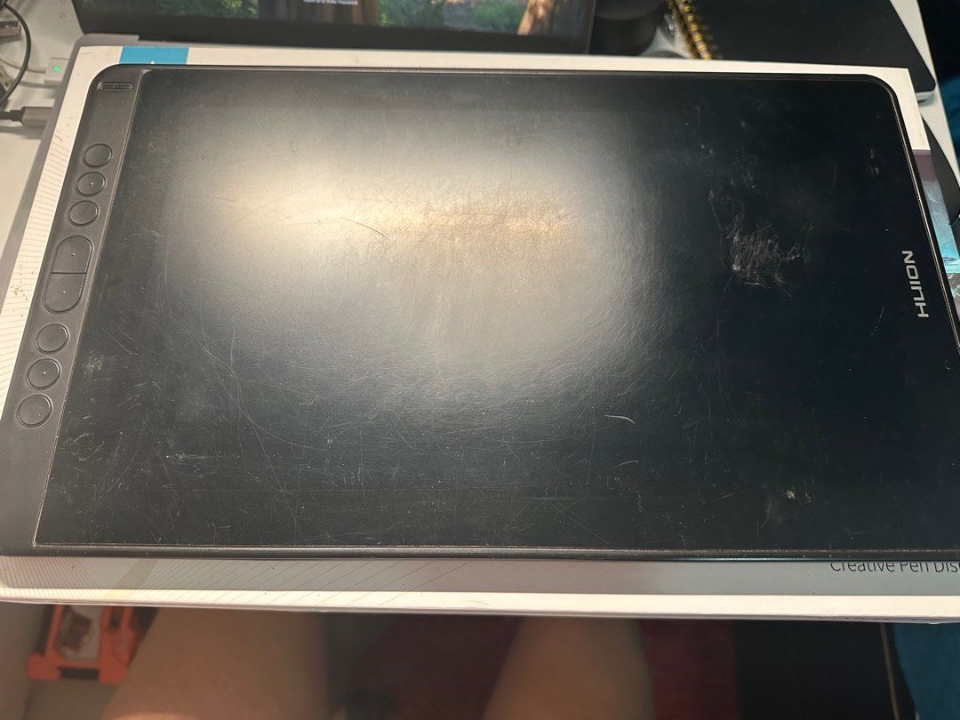 Huion Kamvas 13 (Category: Others) located in Porac. Submitted by declutterguy77 (Listing ID 1413115105, Image 2). Description: Selling my daughter's Huion Kamvas 13 (Model GS1331) pen display tablet. This unit is heavily used but 100% functional. It has visible scratches and signs of wear on the screen and body from regular digital drawing use (see photos), but display, pen input, buttons, and ports all work properly. It was personally used with