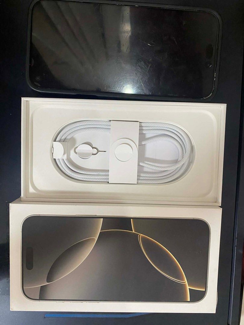 Iphone 16 pro max 256 gb (Category: iPhone 16 Series) located in Cebu City. Submitted by sararanile (Listing ID 1413038217, Image 1). Description: 95% battery health Extra phone - for canva only! Cable never used .