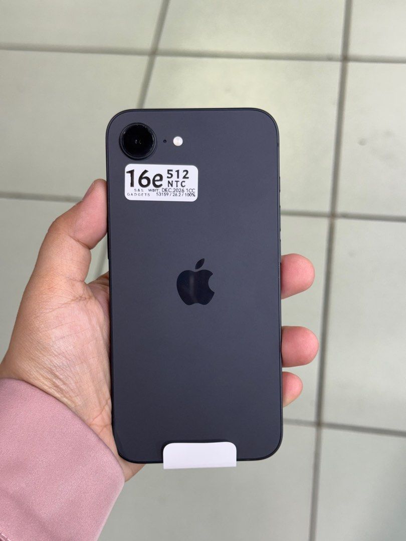 Iphone 16e 512gb 100% batt Globelocked NTC (Category: iPhone 16 Series) located in San Juan City. Submitted by javedsgadgetshop (Listing ID 1413199711, Image 1). Description: INSTALLMENT OPTIONS : SPAY LATER / GGIVES / CREDIT CARD! WE BUY AND SELL SO PWEDE MAGBINTA OR SWAP ! Quick Specs : 💵 Iphone 16e •512gb •NTC Variant •100% batt health •Factory Unlock •99% Smoothness •No hidden issue | No Repaired •100% Authentic | Not Refurbished •w/ OEM Cha