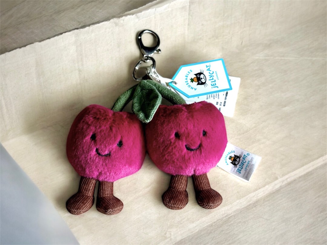 Jellycat Cherry Plush Keychain, Hobbies & Toys, Toys & Games on Carousell