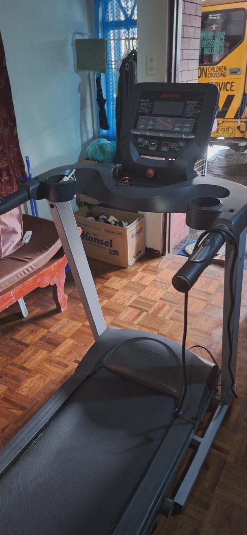 JK EXER 715 Treadmill (Category: Cardio & Fitness Machines) located in Manila. Submitted by _zeraaa (Listing ID 1413127915, Image 3). Description: JK EXER 715 Motorized Treadmill - bought from Toby’s sports - original SRP: 70k PHP - complete inclusions - only used for 6 months - no issues at all - fully functional - negotiable - Digital display - Manual and program modes - Incline and speed controls - Safety key included - Running surface and stu