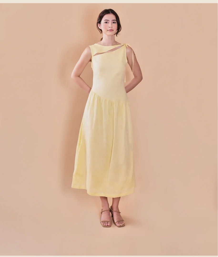 Li's atelier x Debra Jane asymmetrical drop waist dress, Women's Fashion,  Dresses & Sets, Dresses on Carousell