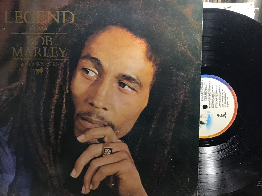 LP Bob Marley Legend OOP VINTAGE VINYL RECORD Anubis Piring Hitam ...