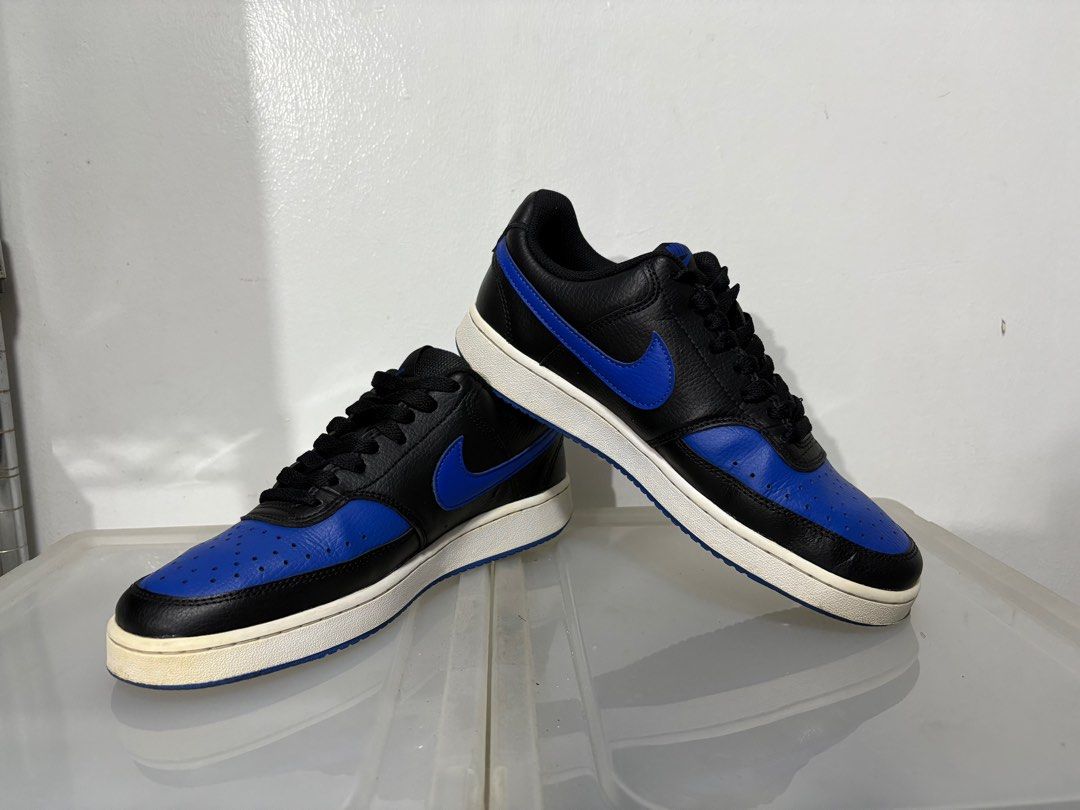 Nike Court Vision Low Black Blue (Category: Sneakers) located in Quezon City. Submitted by avee19 (Listing ID 1413174143, Image 2). Description: Decluttering since it doesn’t match my current style! Well taken care of and in good condition. Buy two of them (the black and white one) and get them for only 2,500! .