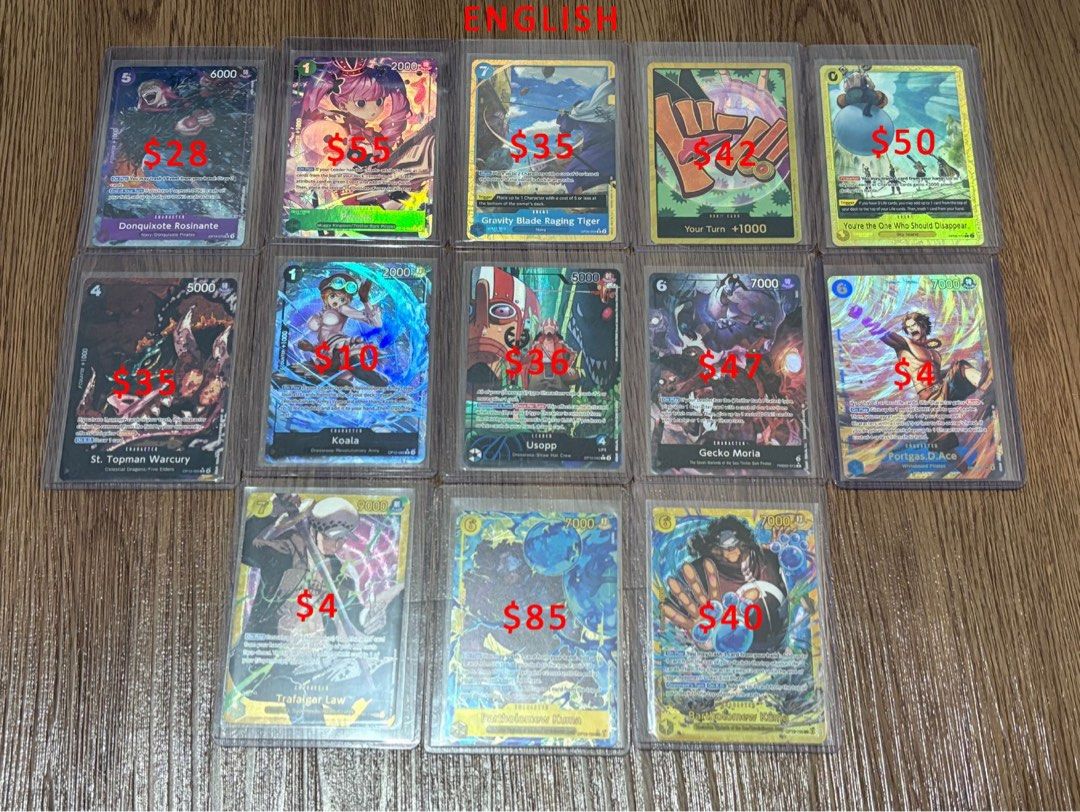 [OPTCG] One Piece TCG English – Alternate Art / Parallel – NM, Hobbies ...