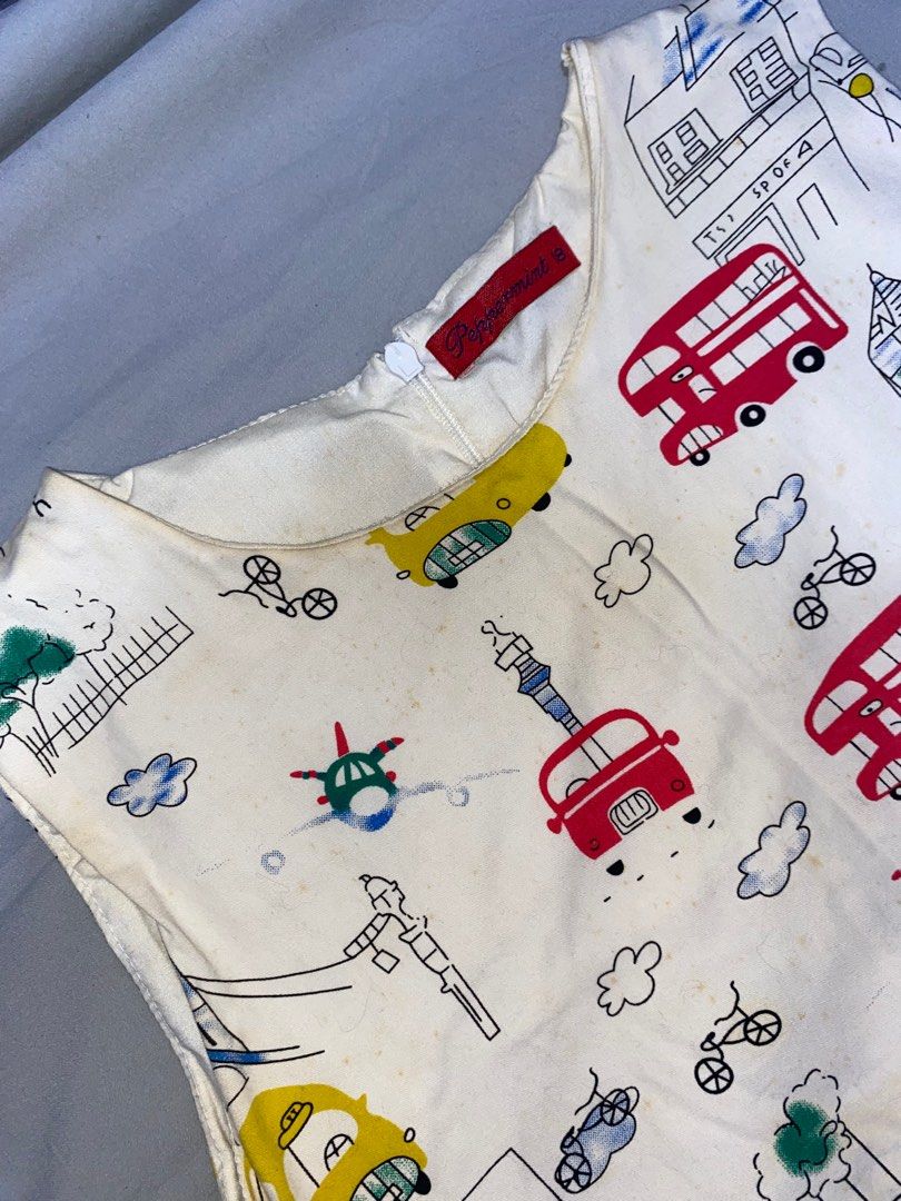 Peppermint London Print Dress (Category: Babies & Kids Fashion) located in Manila. Submitted by serabuy (Listing ID 1413135092, Image 2). Description: Size 18.