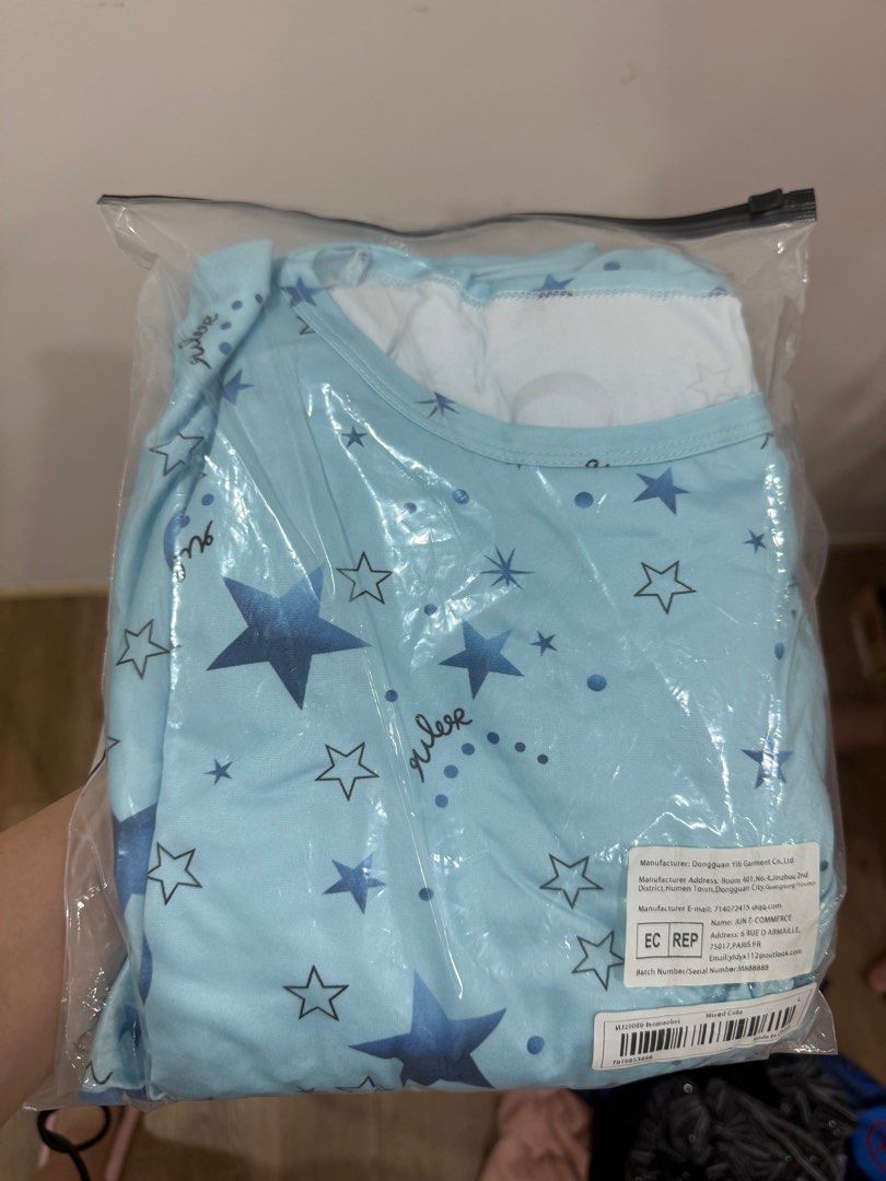 Pajama set (Category: Sets or Coordinates) located in Quezon City. Submitted by aannnnaa1 (Listing ID 1413137792, Image 1). Description: Blue cute PJ set Comfy cotton fabric Best fits small frames.