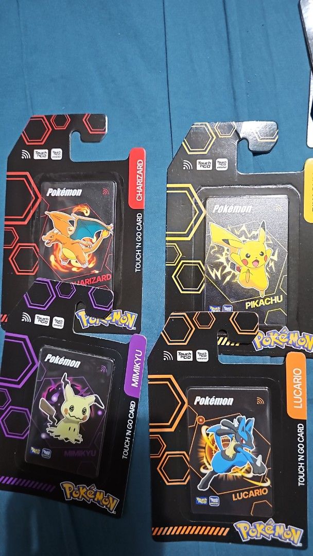 Pokemon Touch 'n Go Card - Pikachu, Lucario, Charizard, Mimikyu ( 1 SET ...