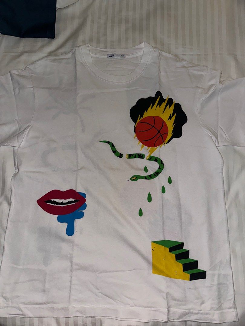 Pre-Loved Graphic Tees (Category: Tshirts & Polo Shirts ) located in Manila. Submitted by declutterwithvlma (Listing ID 1413185137, Image 1). Description: Selling my pre-loved graphic shirts from Zara & Uniqlo. 1. Zara Graphic Tee, L (used 3-4 times) - 300 2. Zara Speed Racer Tee, L oversized (used 1 time) - 400 3. Uniqlo x Murakami Billie Eillish, XL (used 2 times) - 300 Take ALL for 1,100. Loc: Congressional Ave, Ext. .