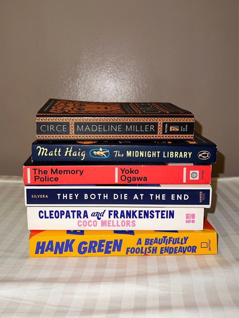 Preloved Paperback Books for Sale (Category: Storybooks) located in Quezon City. Submitted by gmls003 (Listing ID 1413086064, Image 1). Description: ‼️Selling each book individually A Beautifully Foolish Endeavor by Hank Green (PHP 400) sold ‼️ Cleopatra and Frankenstein by Coco Mellors (PHP 320) sold‼️ They Both Die At The End by Adam Silvera (PHP 300) The Memory Police by Yoko Ogawa (PHP 300) sold ‼️ The Midnight Library by Matt Haig (PHP 270) 